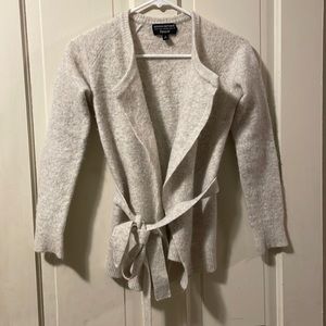 Wool tie cardigan